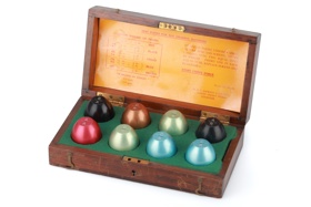 Lot 400 – Set of 8 Nottinghamshire Trading Standards egg poises, c. 1950.