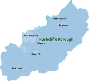 Map of Rushcliffe area